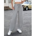 thumbnail image 5 of Yesfashion 2025 Women Sports  Pants High Waist Casual Wide Leg Long Lounge Pull On Trousers with Pocket, 5 of 9