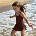 thumbnail image 5 of Shachafan Girls Piece Swimsuit With Skirt Solid Color Two Piece Bathing For Toddler Kids 3 Print, 5 of 7