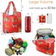 thumbnail image 4 of BeeGreen Lindo patrón de perro bolsas de comestibles plegables reutilizables, lavables, paquete de 6 bolsas de compras de tela de poliéster resistente Xlarge 50LBS para comestibles, ecológicas, 4 of 4