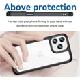 thumbnail image 2 of Case for iPhone 14 Pro Max Case Slim Dropproof [Defend from Drop/Scratch/Slip/Fingerprint] Clear Acrylic Hard Back Soft TPU Bumper Hybrid Phone Cover for iPhone 14 Pro Max-Black, 2 of 8