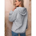 thumbnail image 4 of Women'S Hoodie Sweatshirt Cute Long Sleeve Top Loose Pullover with Pockets Light Gray S, 4 of 6