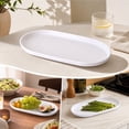 thumbnail image 5 of Szubyfq Fruit Serving Tray, Stackable Unbreakable Small Serving Plate, Durable Decorative Ellipse Platter for Kitchen Fruit Vegetables Desserts Cake Home Decor 9 x 5 Inch, 5 of 6