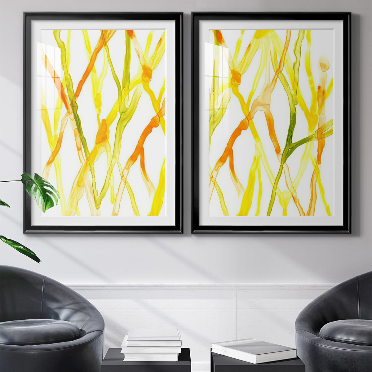 Wexford Home Runnel III Premium Framed Print, 18.5" x 24.5" - Ready to Hang, Black (Set of 2)