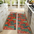 thumbnail image 4 of Kitchen Rugs Sets Of 2,Red Christmas Tree and Ornament Pattern Anti Fatigue Kitchen Mat Rugs Non Slip Washable,Decorative Kitchen Floor Mats for Kitchen,Sink,Laundry,17"X47", 4 of 5
