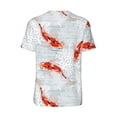thumbnail image 3 of Balery Koi Fish Corals,Spring Summer Baseball Jersey for Men Casual Button Down Shirts Short Sleeve Active Team Sports Uniform-Small, 3 of 9