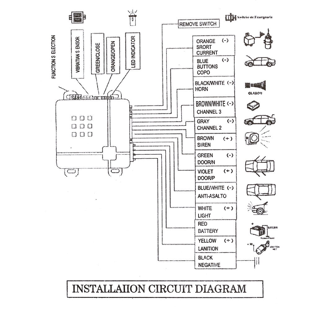 Universal Car Vehicle System Burglar Alarm Protection -theft System 2 Remote