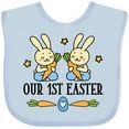 thumbnail image 3 of Inktastic 1st Easter Twin Boys Bunny Boys Baby Bib, 3 of 4
