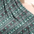 thumbnail image 3 of Green Christmas Reindeer and Snowflake Pattern Blanket,Comfortable Soft Flannel Throw Blanket,All Season,Warm Lightweight Blankets for Sofa Bed Couch Living Room Chair,50"x60", 3 of 4