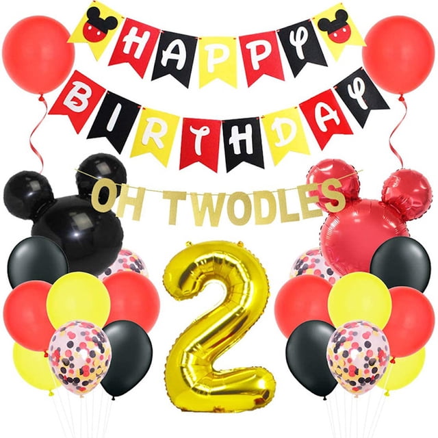 Kit de globos de cumpleaños, 29 unidades, con 2 globos