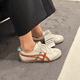 thumbnail image 2 of Zapatos casuales de cuero México 66 para hombre y zapatillas deportivas para mujer, Blanco/Naranja/Azul, 2 of 7