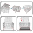 thumbnail image 6 of Confote 37” Heavy Duty Stainless Steel Dog Cage Kennel Crate and Playpen for Training Large Dog with Double Doors & Locks Design, No Screw, 6 of 9