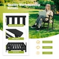 thumbnail image 3 of Vineego Patio Acacia Wood Ergonomic Single Rocking Chair for All-Weather Use, Black, 3 of 7
