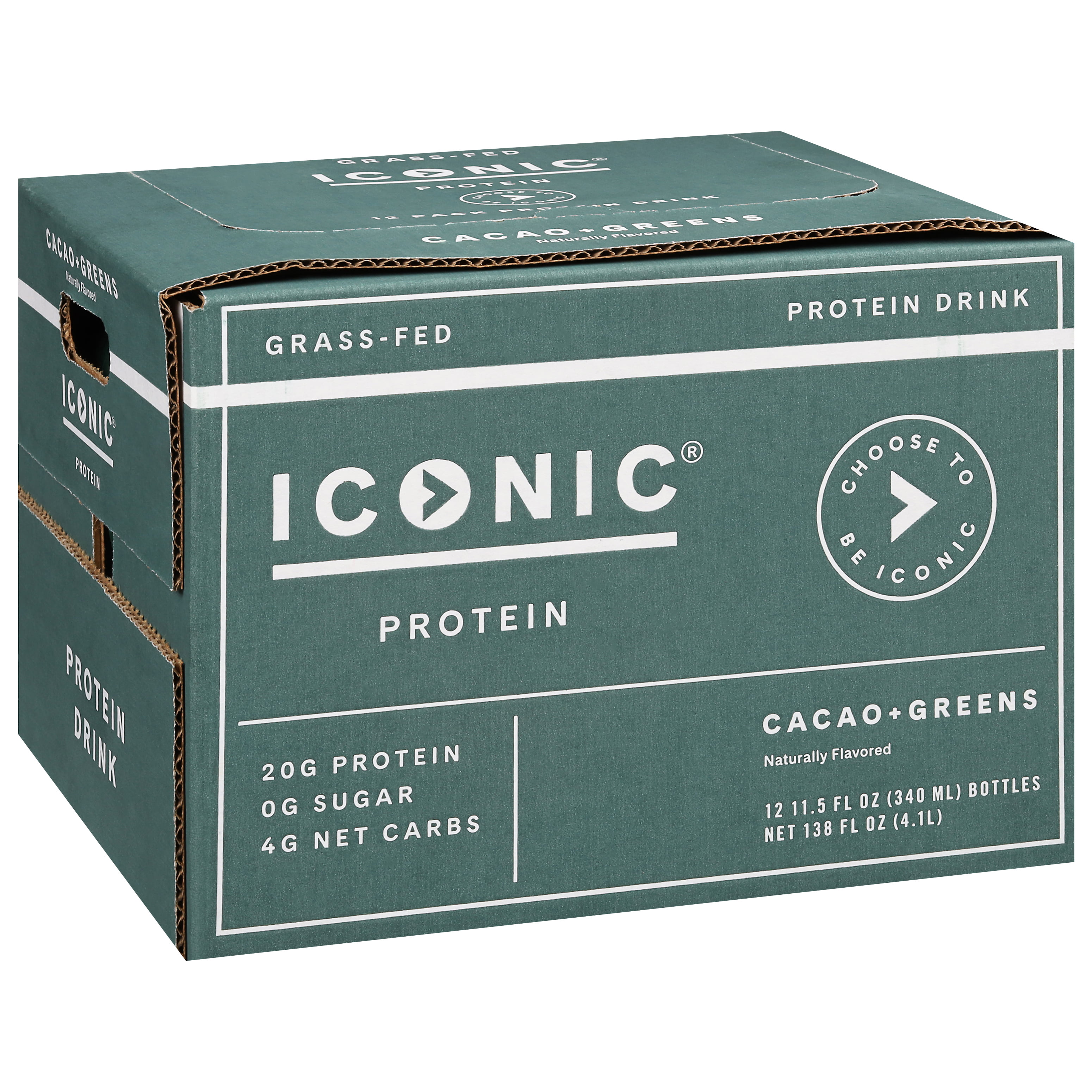  Iconic Protein Drinks, Chocolate Truffle (12 Pack) - Sugar  Free & Low Carb - 20g Grass Fed Protein - Lactose Free, Gluten Free,  Non-GMO, Kosher - Keto Friendly Protein Shakes 