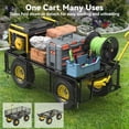 thumbnail image 5 of Firstness Heavy Duty Garden Cart, 1400 lbs Capacity Garden Wagon with Removable Sides, Black, 5 of 9
