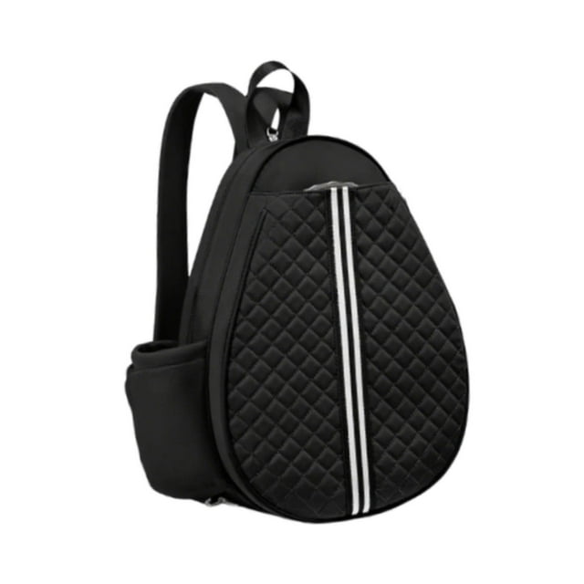 DYNWAVECA Tennis Racket Bag Tennis Backpack Multipurpose Waterproof Quilted Badminton Racquet Bag Rucksack Daypack for Training Outdoor Black