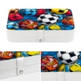 thumbnail image 4 of Football Elegant Jewelry Box Organizer with Removable Compartment and Earring Holder - Portable PU Leather Storage Case, 4 of 6