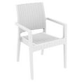 thumbnail image 1 of Pemberly Row Contemporain Résine Osierlook Patio Salle à Manger Fauteuil en Blanc, 1 of 12