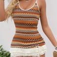 thumbnail image 4 of Bixock Women Mini Dress,Dress for Women Spaghetti Strap Color Knit Bohemian Dress, 4 of 5