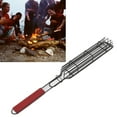 thumbnail image 4 of Kabob Grilling Baskets, Barbecue Grill Basket Iron Easy To Use Portable Non Messy  For Camping For Meat Wood Color,Red, 4 of 8
