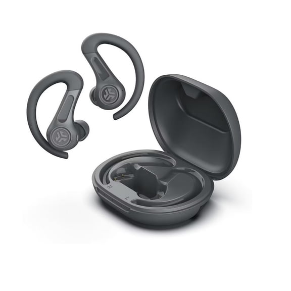 Restored JLab JBuds Sport ANC 4 True Wireless Earbuds, Graphite, Hybrid ANC, Touch Controls, Multipoint, App Customization (Refurbished)