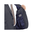 thumbnail image 3 of Arthur Black Slim Fit Grey Blue Check Light Flannel Reda Wool Suit, 3 of 7