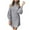 Multicolor, variant on Women's Multi-Color Oversized Lantern Sleeve Dress - Cozy Winter Casual Daily Wear