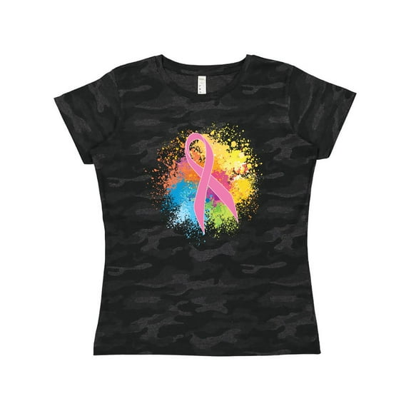 Inktastic Breast Cancer Awareness Ribbon Art Women's T-Shirt