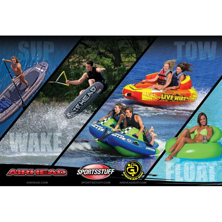 Airhead Water Raft, Floats, HD-5 Jumbo Hot Dog, 5 Person Airhead Water Raft, Floats, HD-5 Jumbo Hot Dog, 5 Person