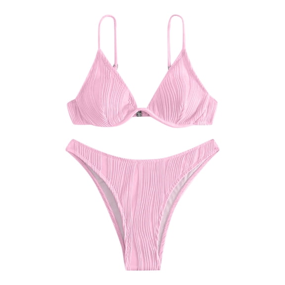 Ticikt Women's Triangle Bikini Floral String Bikini Set Two Piece Swimsuit Bathing Suits