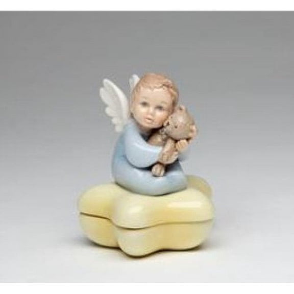 cosmos 10380 fine porcelain you are beary special angel figurine lidded box