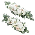 thumbnail image 1 of Guirnalda de Botín Floral Colgante perfecl Ratán de Rosas Artificiales blanco 8, 1 of 7