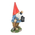 thumbnail image 2 of Northlight 18" Blue and Red Garden Gnome with Ax and Functional Tea Light Candle Lantern, 2 of 3