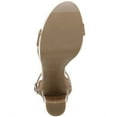 thumbnail image 4 of BAR III Womens Camel Beige Asymmetrical Vamp Strap 1" Platform Ankle Strap Cushioned Ivy Round Toe Block Heel Buckle Dress Heeled Sandal 9.5 M, 4 of 4