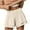 Beige, variant on Athletic Shorts for Women 2 in 1 Flounce Elastic High Waist Stretchy Yoga Casual Short Pants Gym Workout Activewear Shorts