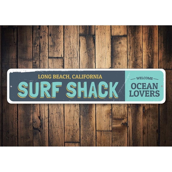 Welcome Ocean Lovers Novelty Decor, Metal Wall Sign - 4x18 Inches