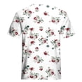 thumbnail image 4 of Chemises à Manches Courtes pour Femmes Mode Décontractée Chemises Imprimées Manches Courtes Tee-Shirt Ample Blouse Col en V Blouses à Manches Courtes pour Femmes, 4 of 5