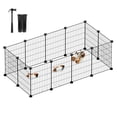 thumbnail image 1 of Corral para mascotas SONGMICS de malla metálica 123x63x41 cm negro, 1 of 8