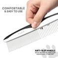 thumbnail image 5 of Poodle Pet Cat and Dog Grooming Comb with Stainless Steel Teeth, 2 Pack (Black), 5 of 8