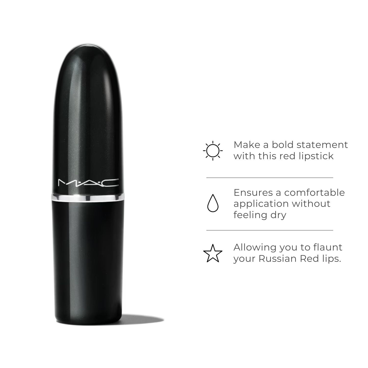 MAC Matte Lipstick - Russian Red 0.1 oz Lipstick