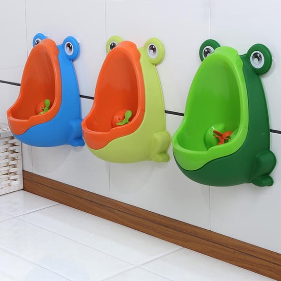 Supbessel Cartoon Frog Bathroom Boys Potty Toilet Training Pee Trainer Boys Urinal Training Urinal for Boys, Wall-Mounted Toilet Training Bowl with Suction Cup