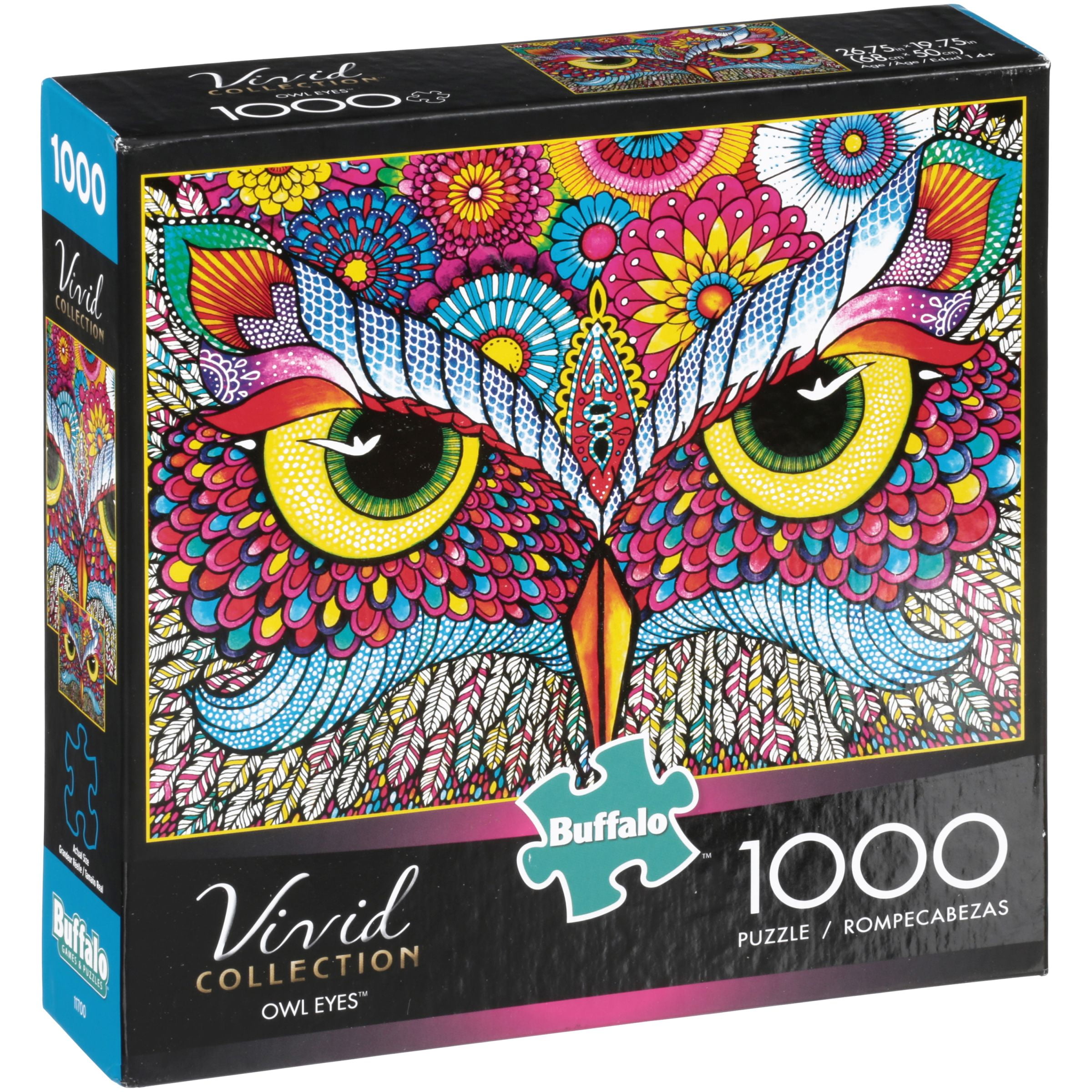 Owl Eyes 1000 PC Buffalo Games Vivid Collection Jigsaw Puzzle Challenging for sale online