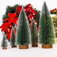 thumbnail image 4 of Travelwant 5Packs Tabletop Mini Christmas Tree,Artificial Christmas Tree Miniature Pine Christmas Tree with Linen Base Perfect for Christmas Decorations, 4 of 8