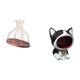 thumbnail image 5 of Portacorchos de vino,Soporte de metal para corcho de vino,tapón de exhibición para vino,Estatua de escritorio,Estatua de gato con forma de cuenco para llaves,entrada,dibujos, 5 of 8