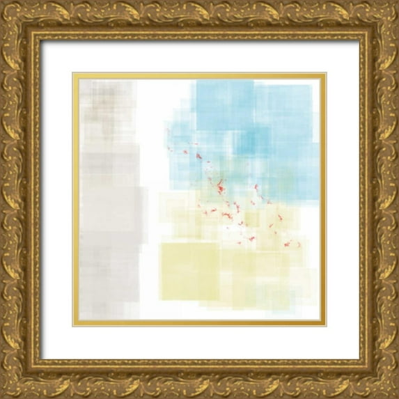Murdock, Ramona 20x20 Gold Ornate Wood Framed with Double Matting Museum Art Print Titled - Abstract Splatter I