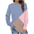 thumbnail image 1 of Rbaofujie Chandails Légers pour Femmes Mode Décontractée Manches Longues Col Rond Chandail en Molleton Imprimé Hauts Blouse Marine Graphiques Chandails à Capuchon pour Femmes, 1 of 3