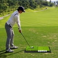 SAPLIZE 25" x 17" Large Size Golf Hitting Mat with Golf Ball Tray