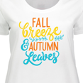 thumbnail image 4 of Inktastic Thanksgiving Fall Breeze and Autumn Leaves Women's Plus Size T-Shirt, 4 of 5