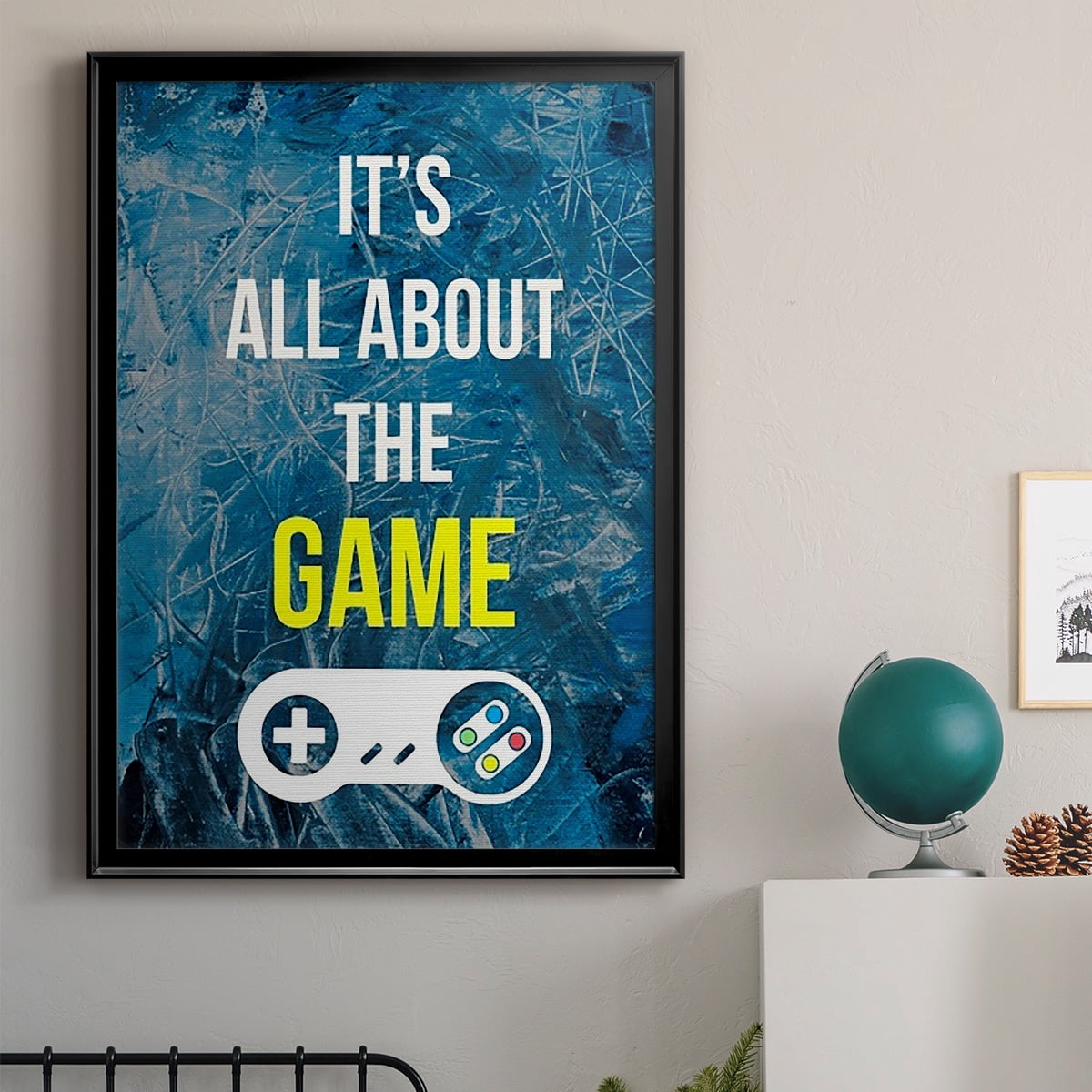 Gamer at Play IV Premium Framed Print, in Gold, Black, or Silver - Ready to Hang