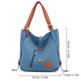 thumbnail image 4 of Women Tote Bag Large Capacity Dual-use Canvas Shoulder Purse Travel Backpack, 4 of 4