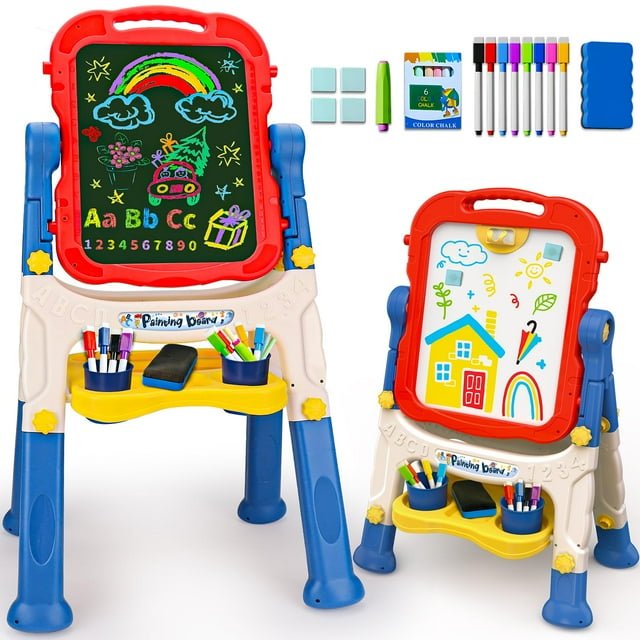 Pizarra y pizarra magnética Easel Basytodio para niños de 2 a 4 años